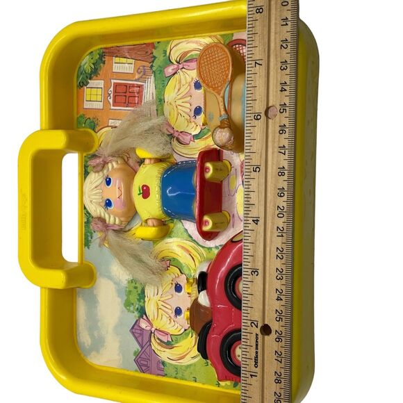 Dolly Pops Doll Set Outdoor Playtime 1979 Retro Skateboard Car Tennis Carry Case - Picture 10 of 13